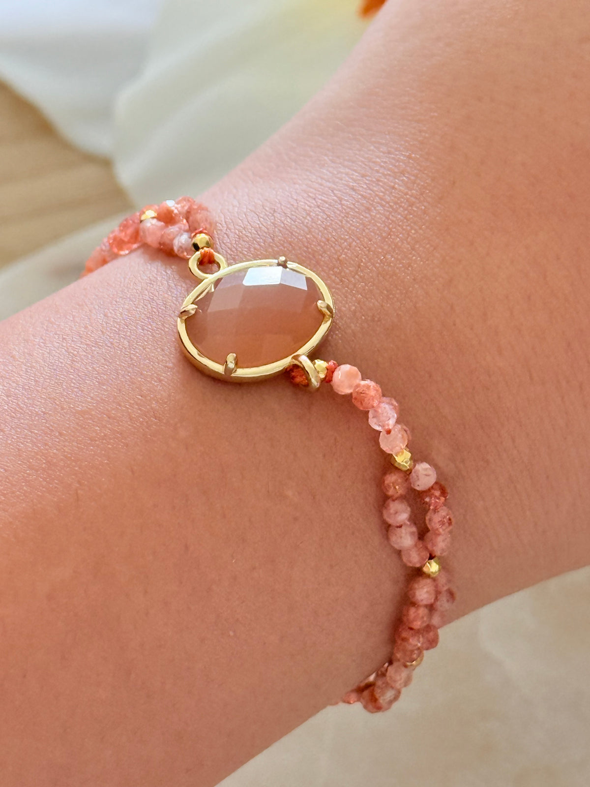 Bracelet création Alma - Pierre de soleil