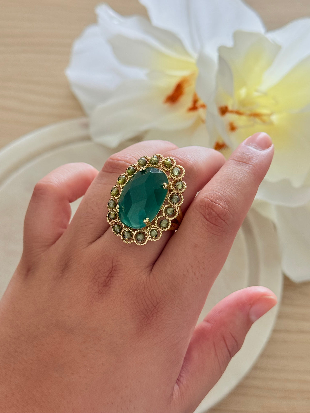Bague Veyra - Quartz Vert
