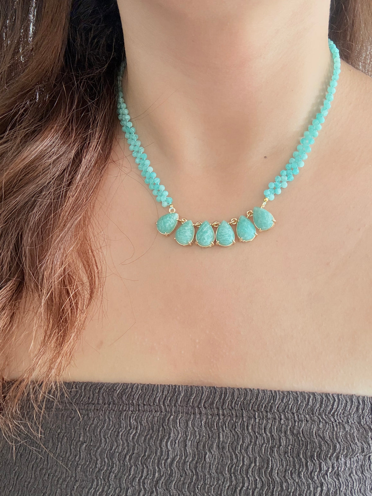 Collier Création Auréa - Amazonite