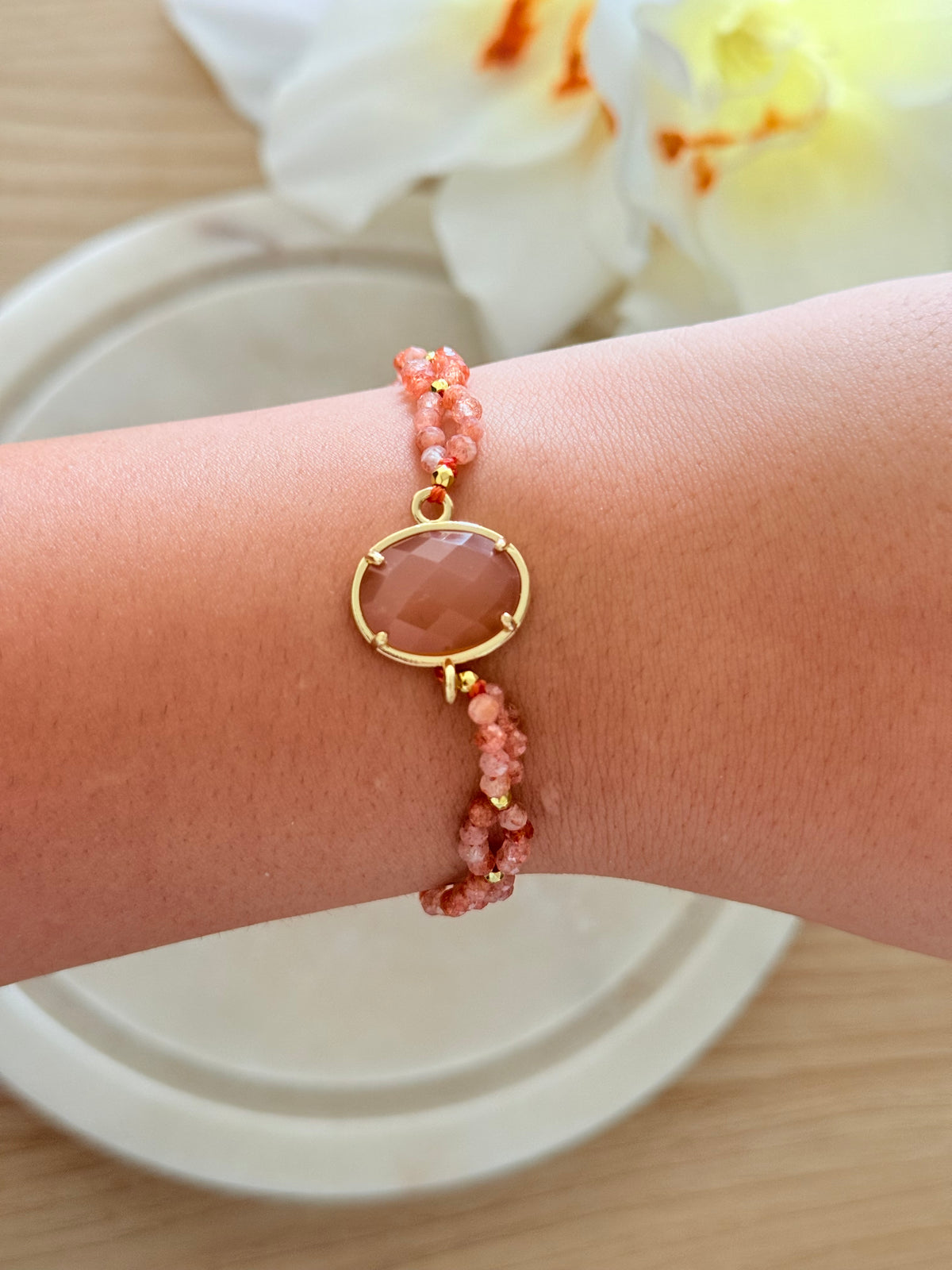 Bracelet création Alma - Pierre de soleil