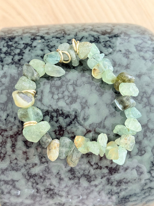 Bracelet Jade Vert et aventurine