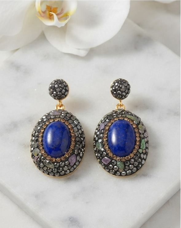 Boucles d’oreilles Amanda - Lapis Lazuli