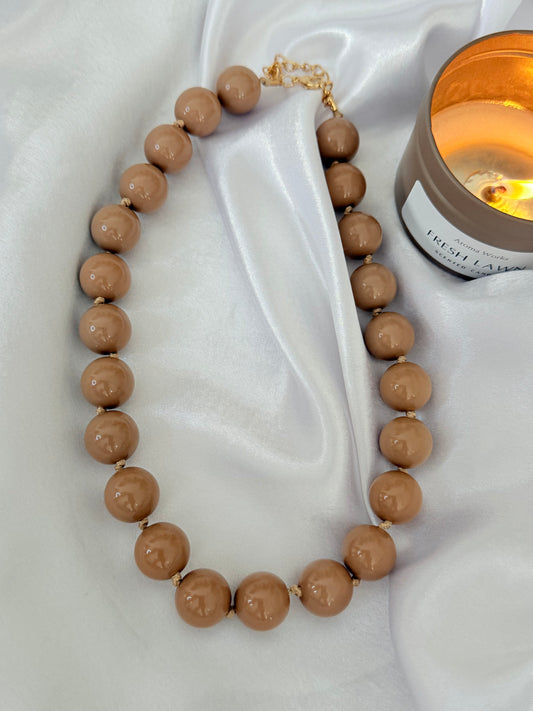 Collier Boheme rose pale
