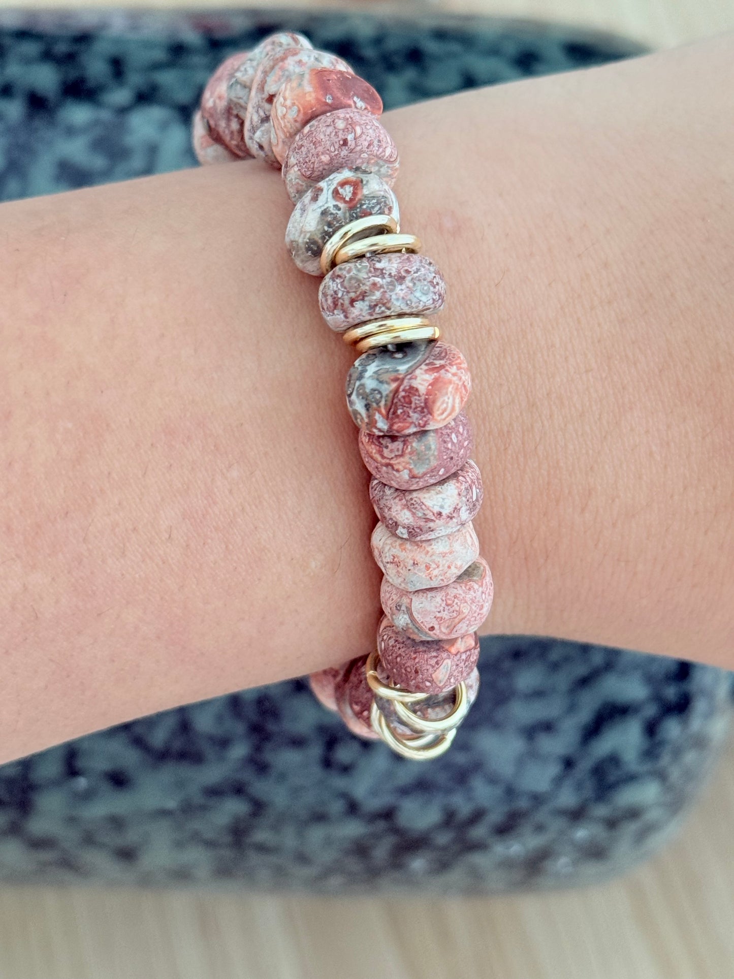Bracelet jaspe rouge