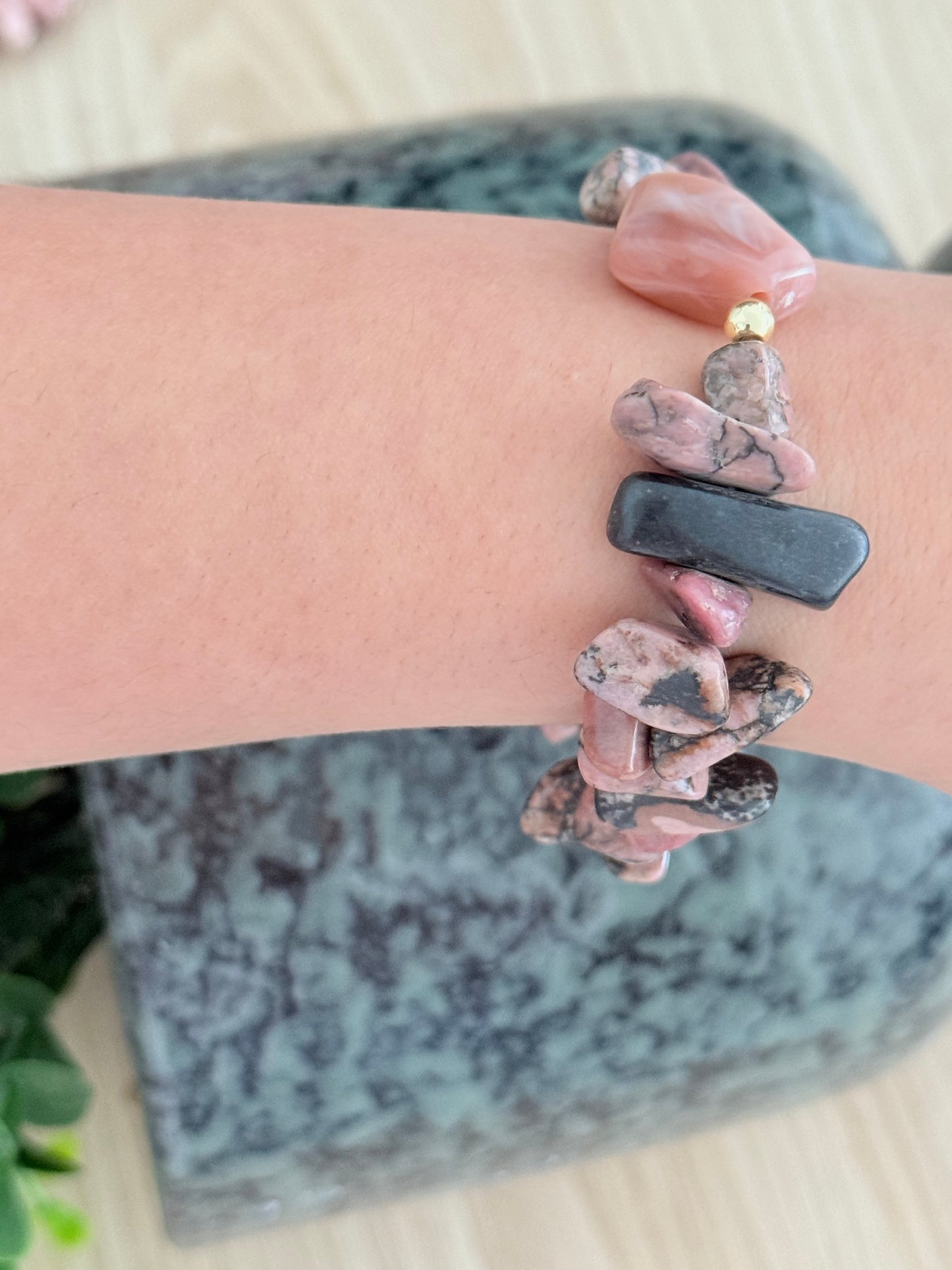 Bracelet jaspe rouge