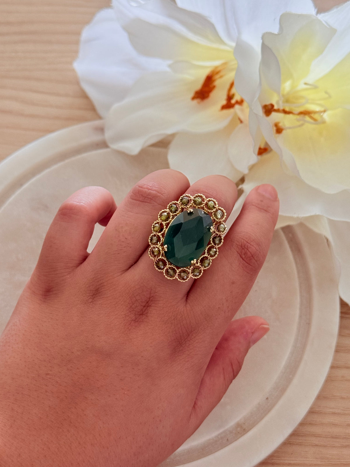 Bague Veyra - Quartz Vert