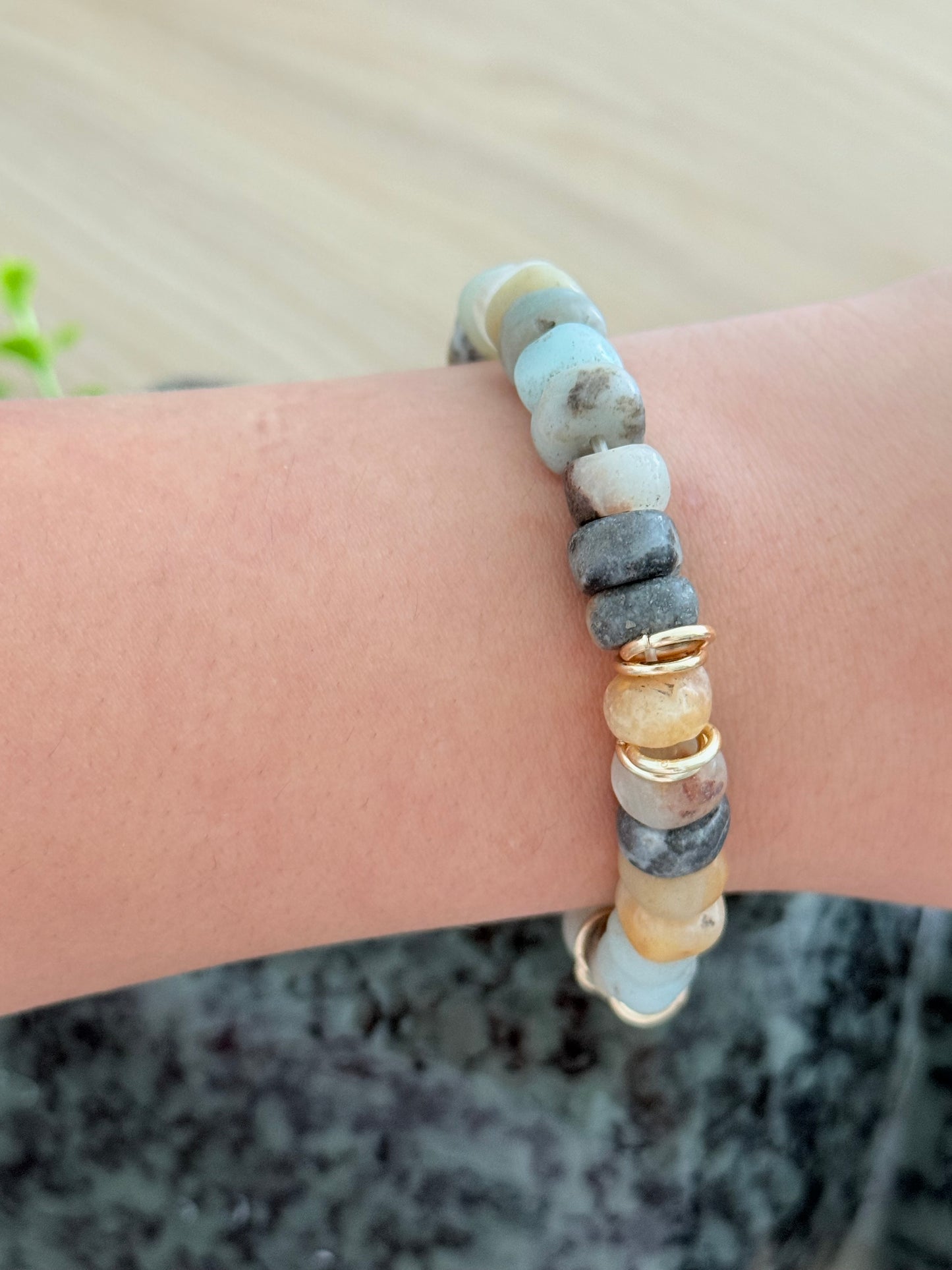 Bracelet Donut d’amazonite