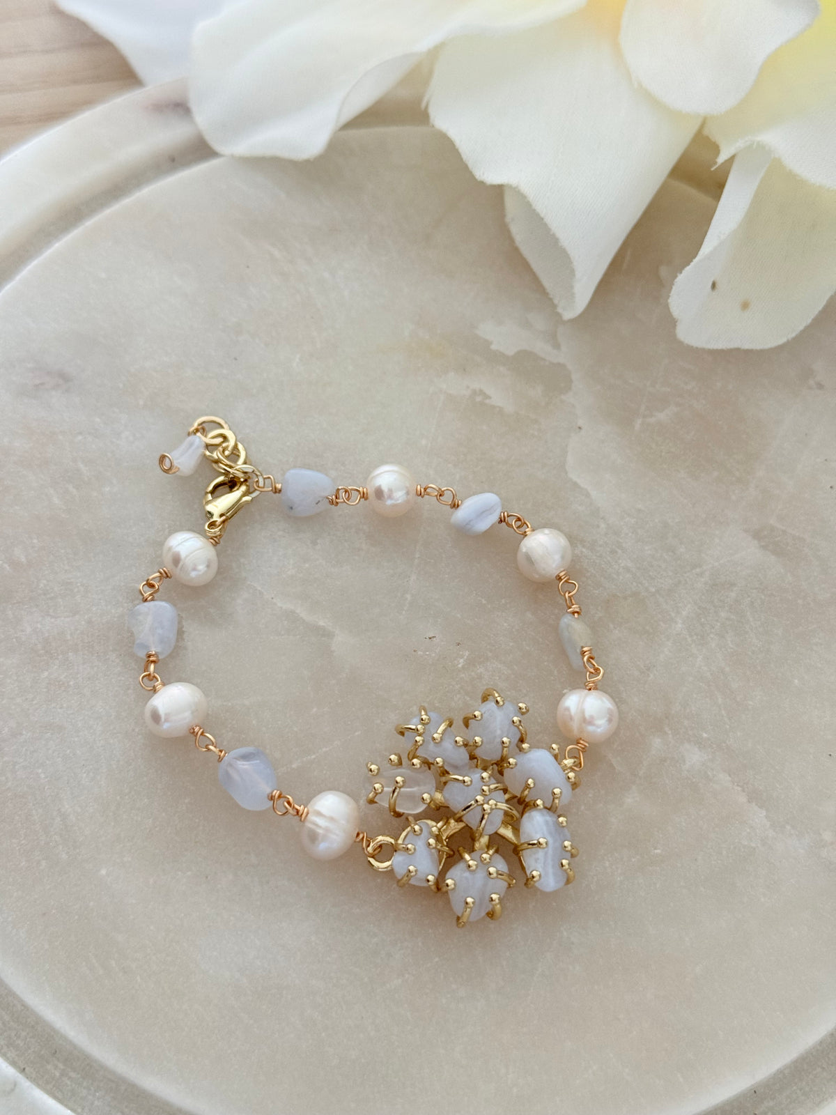 Ensemble Astrée- Perles d’eau douce & Blue Lace Agathe