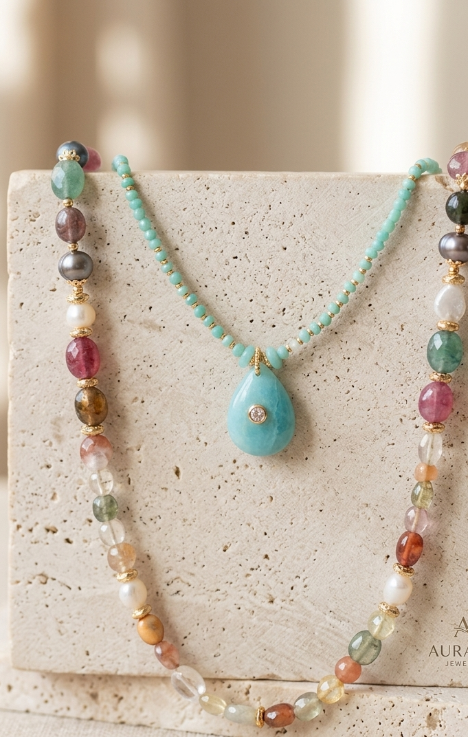 Collier Olivia Amazonite