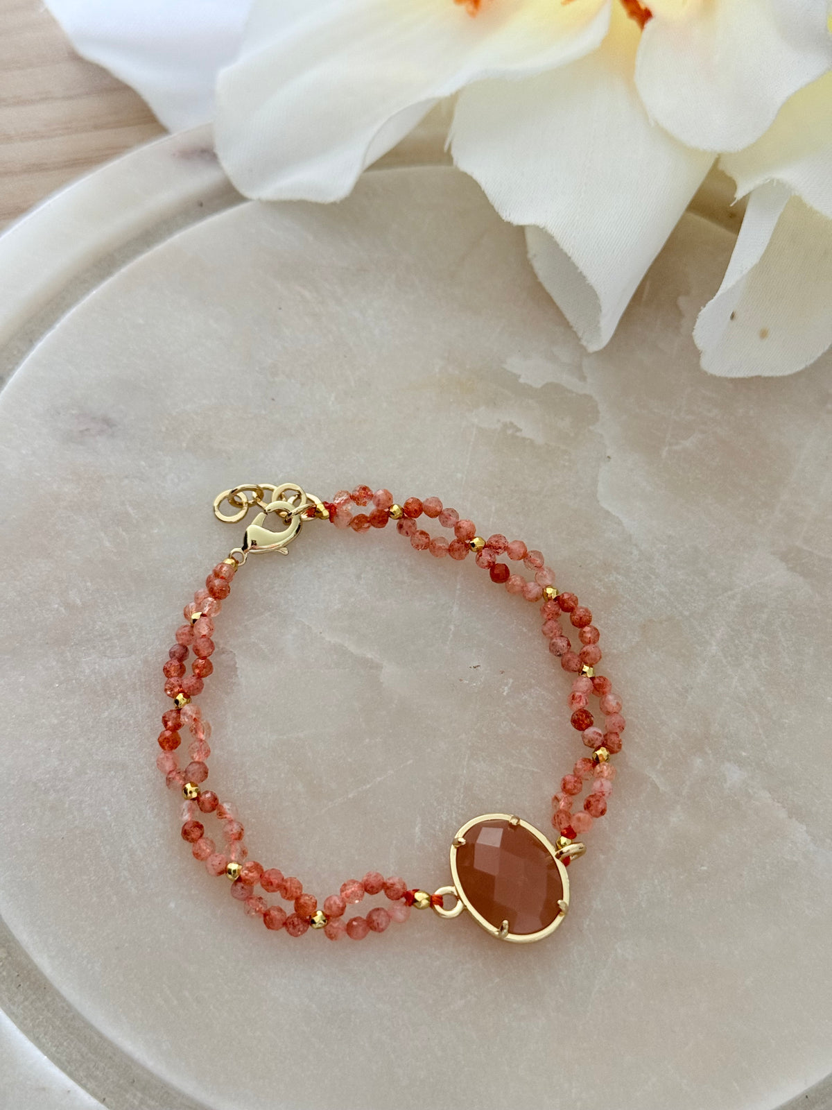 Bracelet création Alma - Pierre de soleil