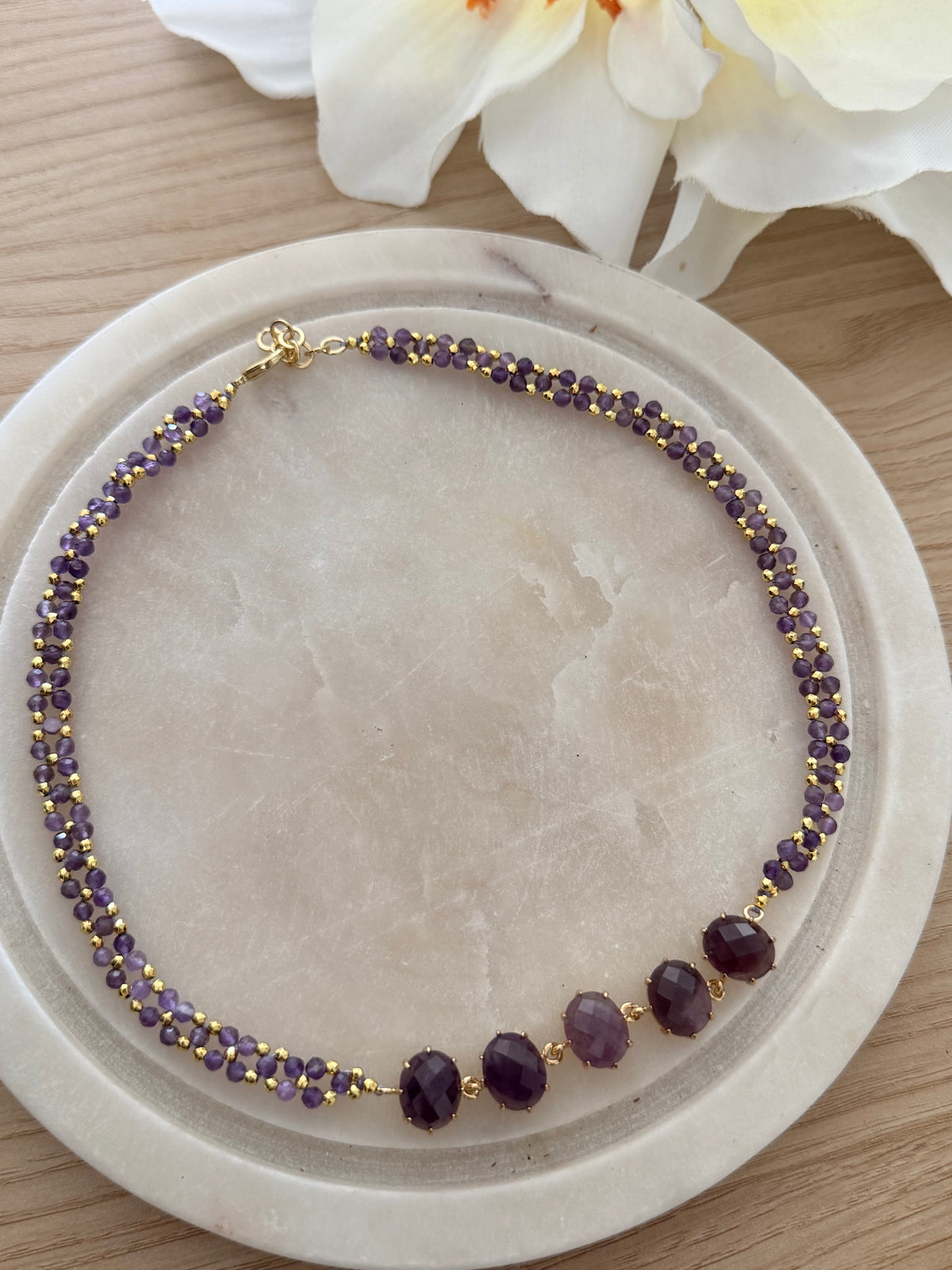 Collier création Liora - Améthyste