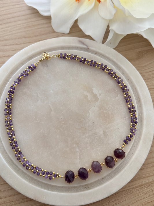 Collier création Liora - Améthyste