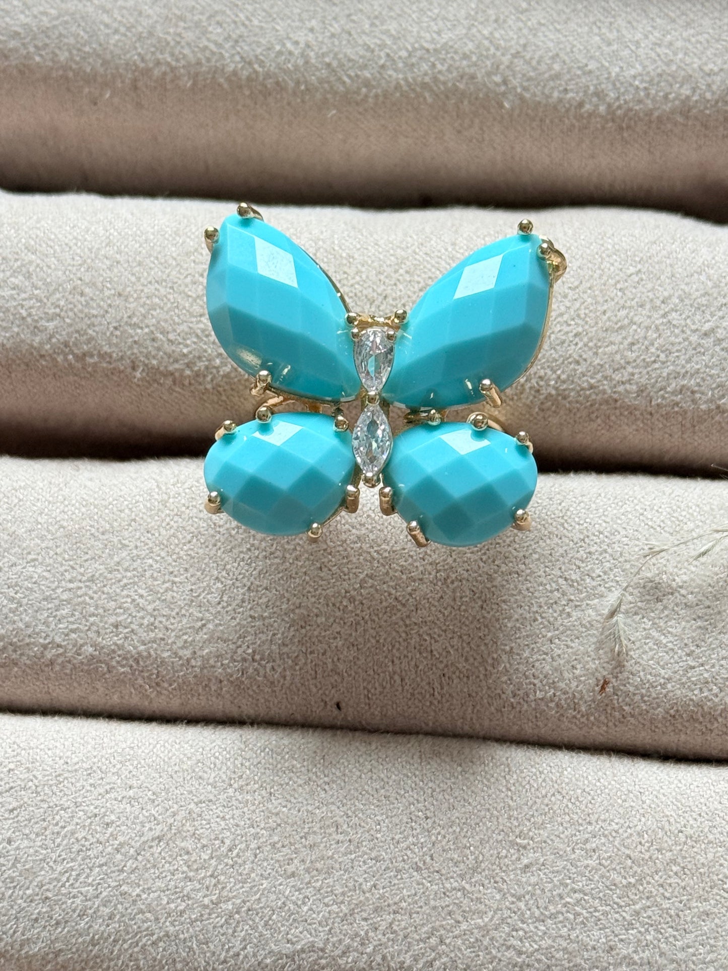 Bague Papillon Éclat - Bague Ajustable