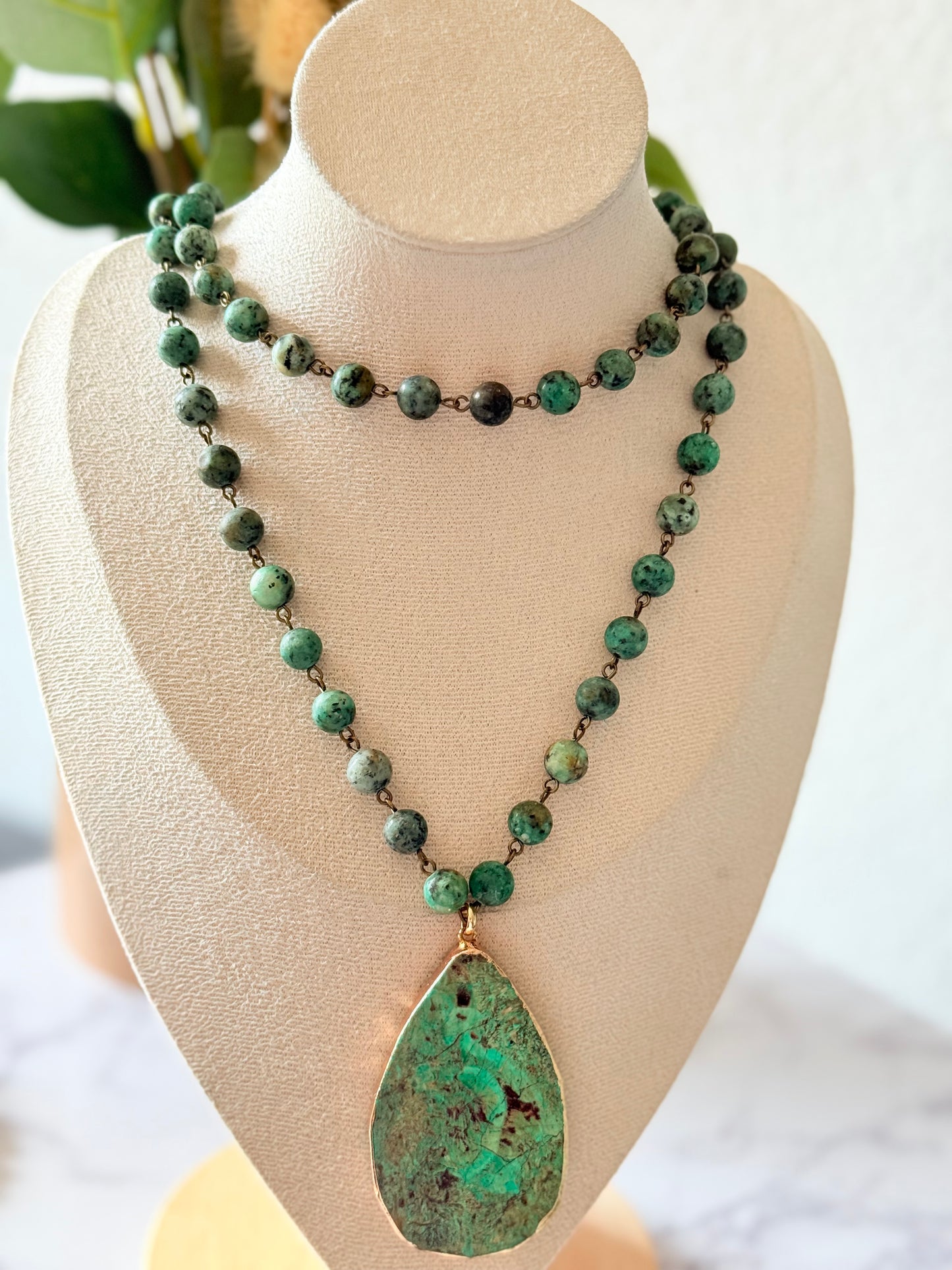 Sautoir Turquoise Africaine
