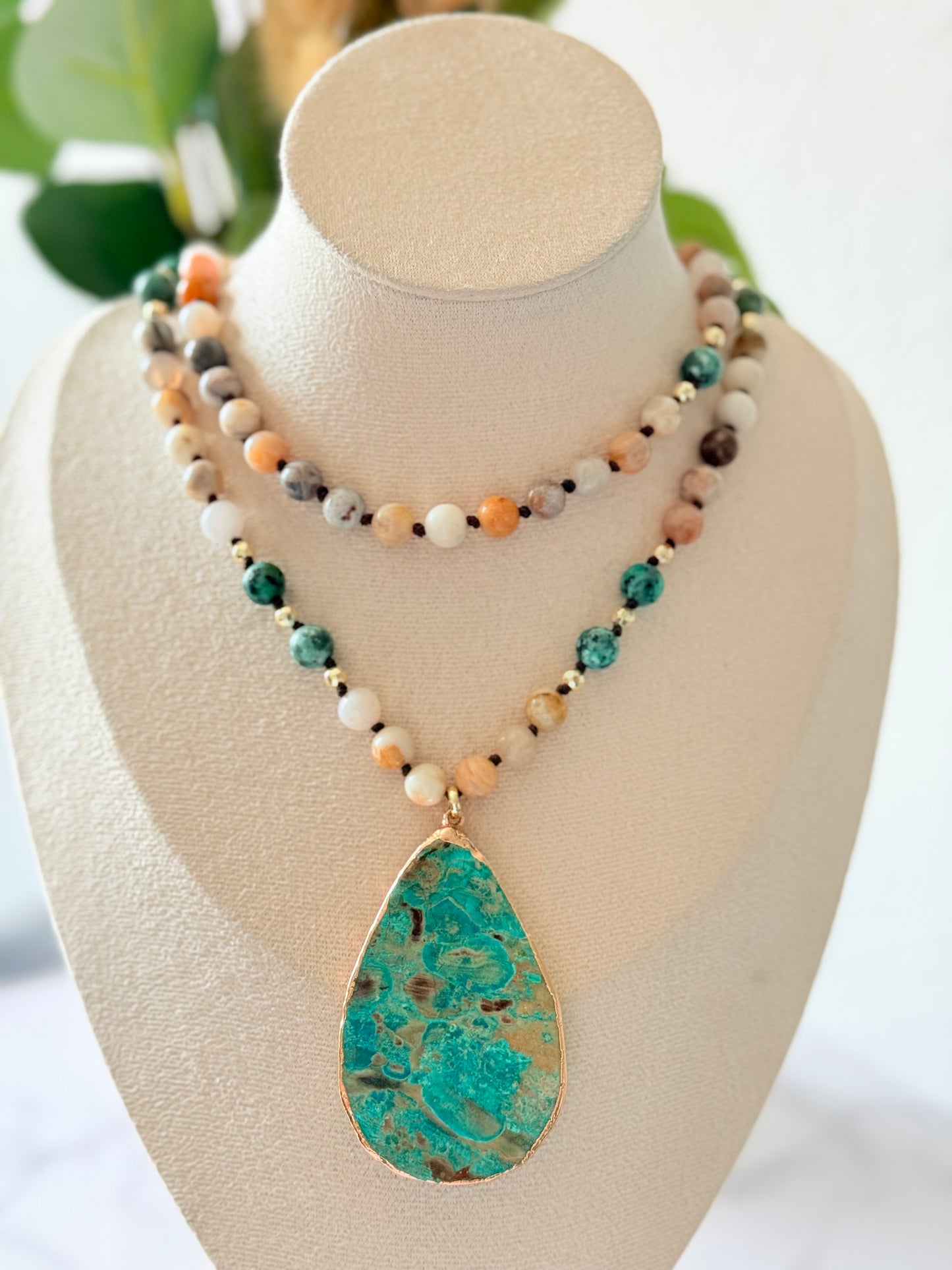 Sautoir Turquoise Africaine