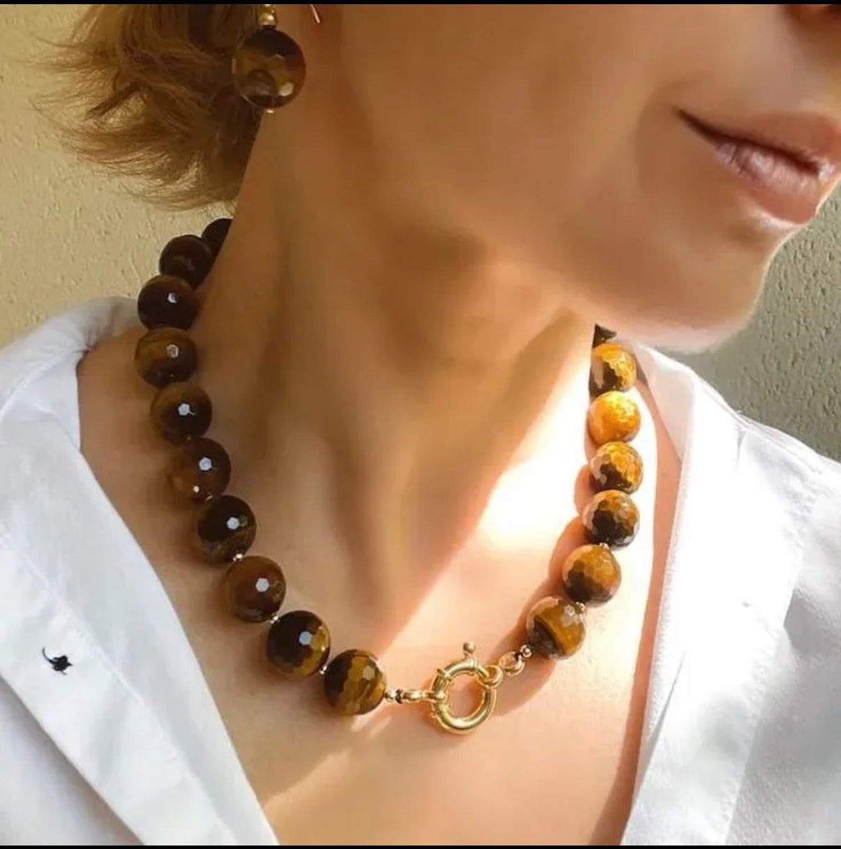 Collier Lauren - Oeil de Tigre