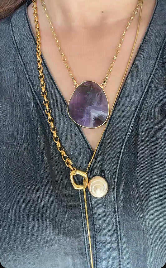 Collier Makadami - Améthyste