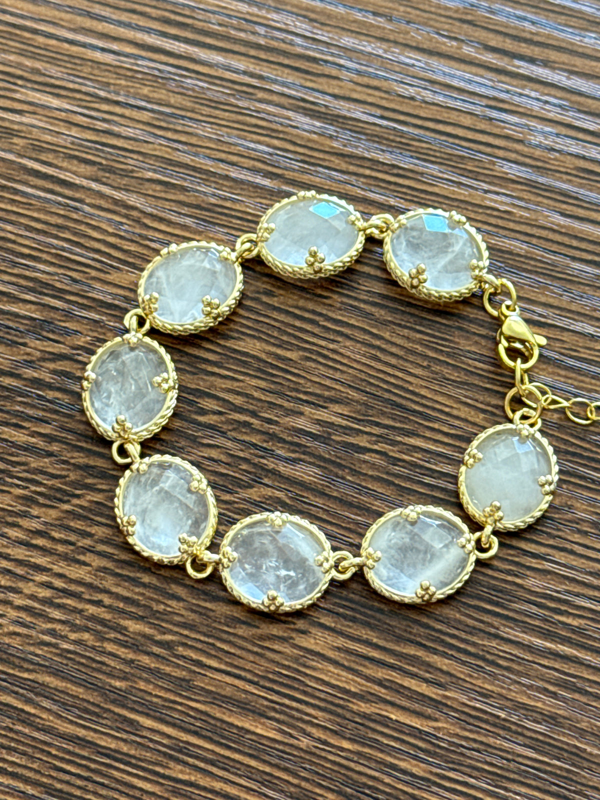 Bracelet Moon - Cristal de roche & Pierre de Lune