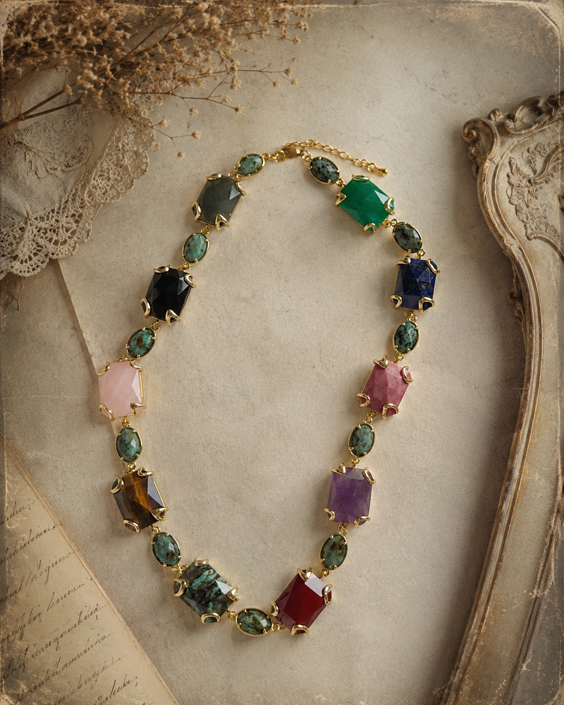 Collier Monarch - Multi pierres naturelles