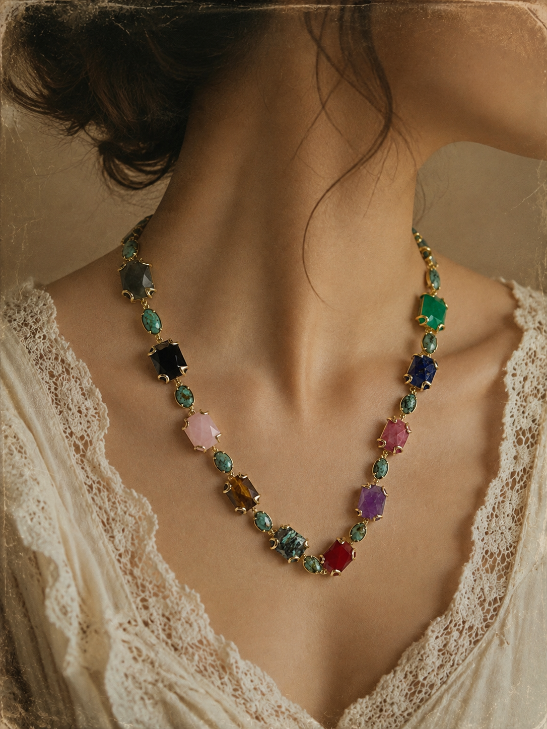 Collier Monarch - Multi pierres naturelles