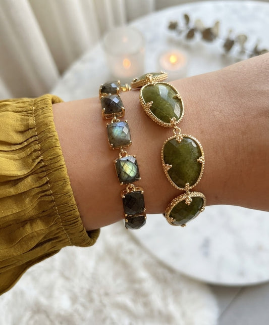 Bracelet Yellow Lemon Jade - Serpentine
