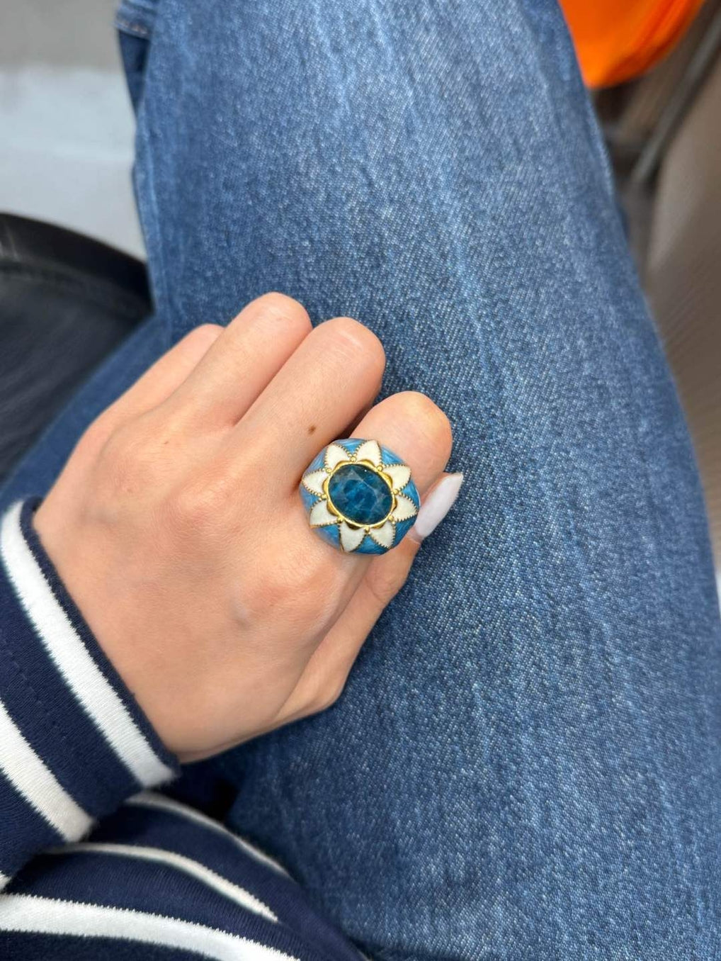 Bague Mahéa - Apatite bleu