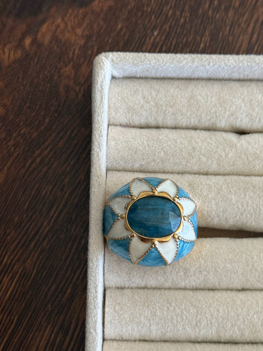 Bague Mahéa - Apatite bleu