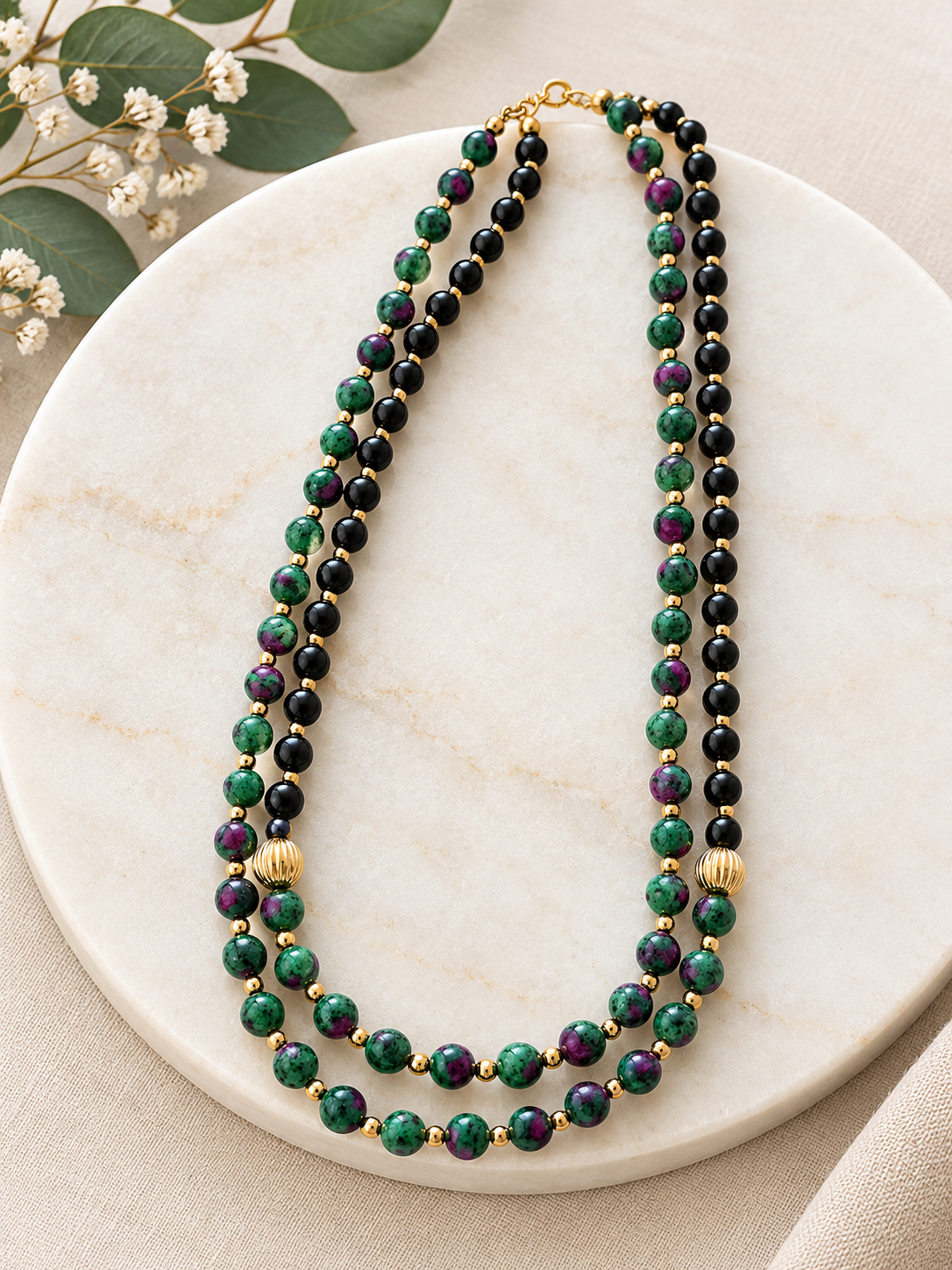 Collier Miraculeuse - Rubis Zoisite