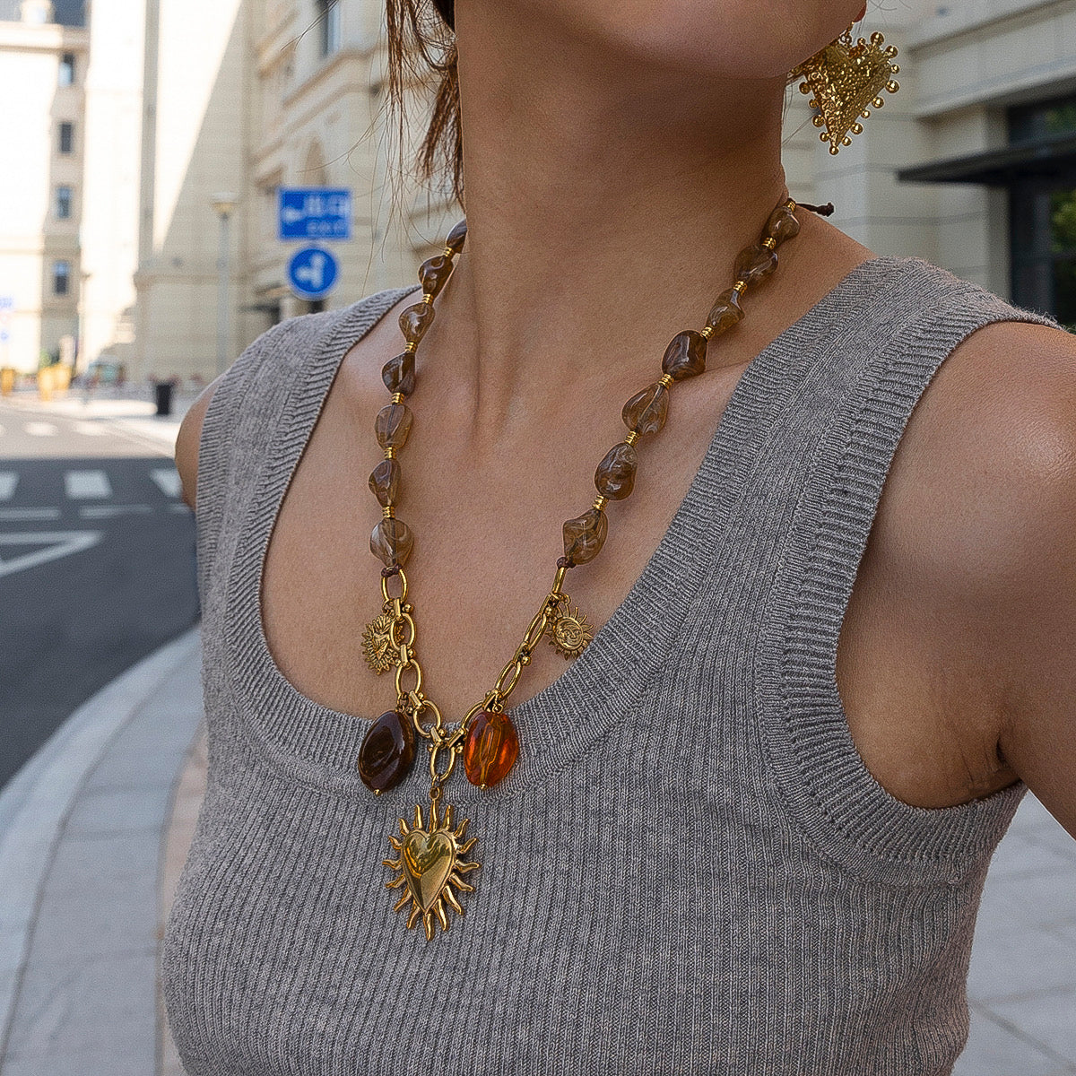 Collier multi charms Danae