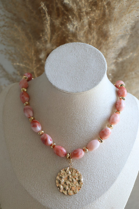 Collier Neyla-rose abricot