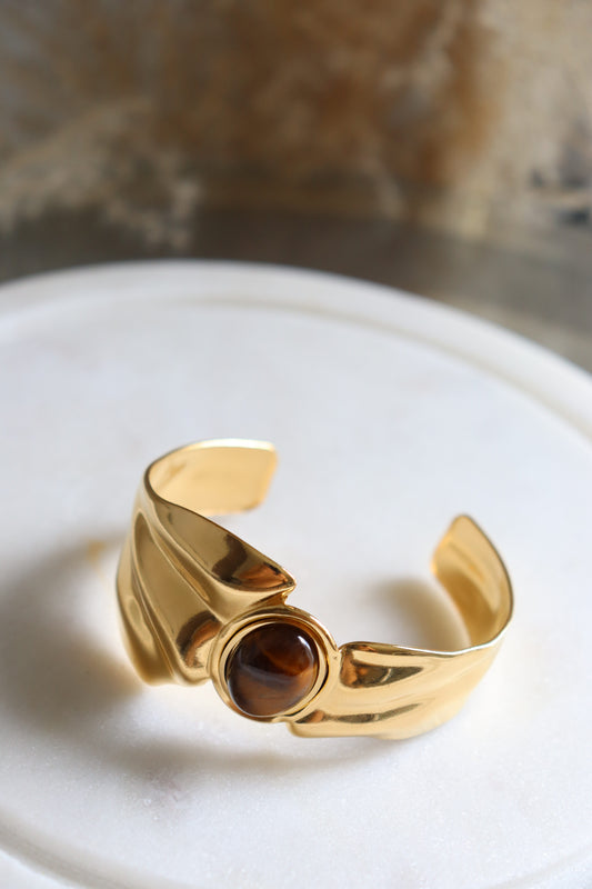 Bracelet Jonc Alya - Œil de tigre