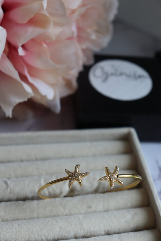 Bracelet Jonc Marine doré