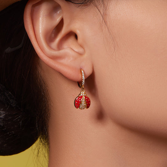 Boucles d'oreilles Coccinelle