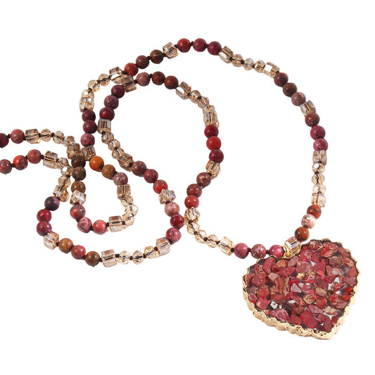 Sautoir en pierre Violette