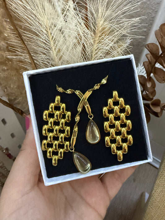 Coffret bijoux : Collier Daizy Glow & boucles ´d’oreilles