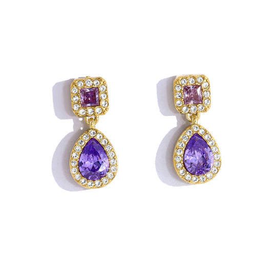 Boucles d’oreilles Merveilleuse - Violette