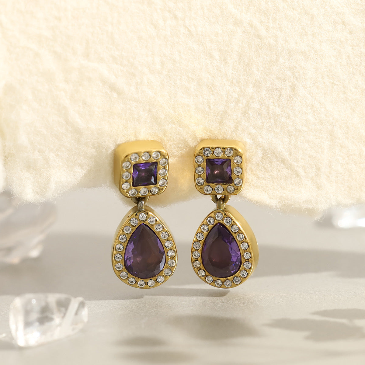 Boucles d’oreilles Merveilleuse - Violette