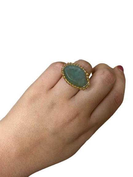 Bague Jennah - Pierre naturelle jade verte