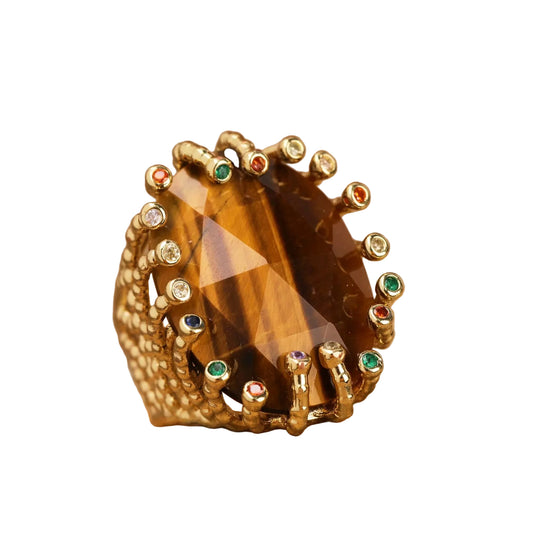 Bague Perle d’oeil de tigre