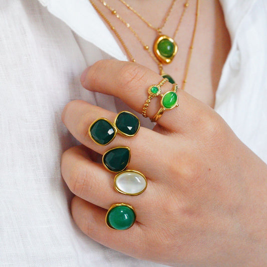 Bague Agathe Verte