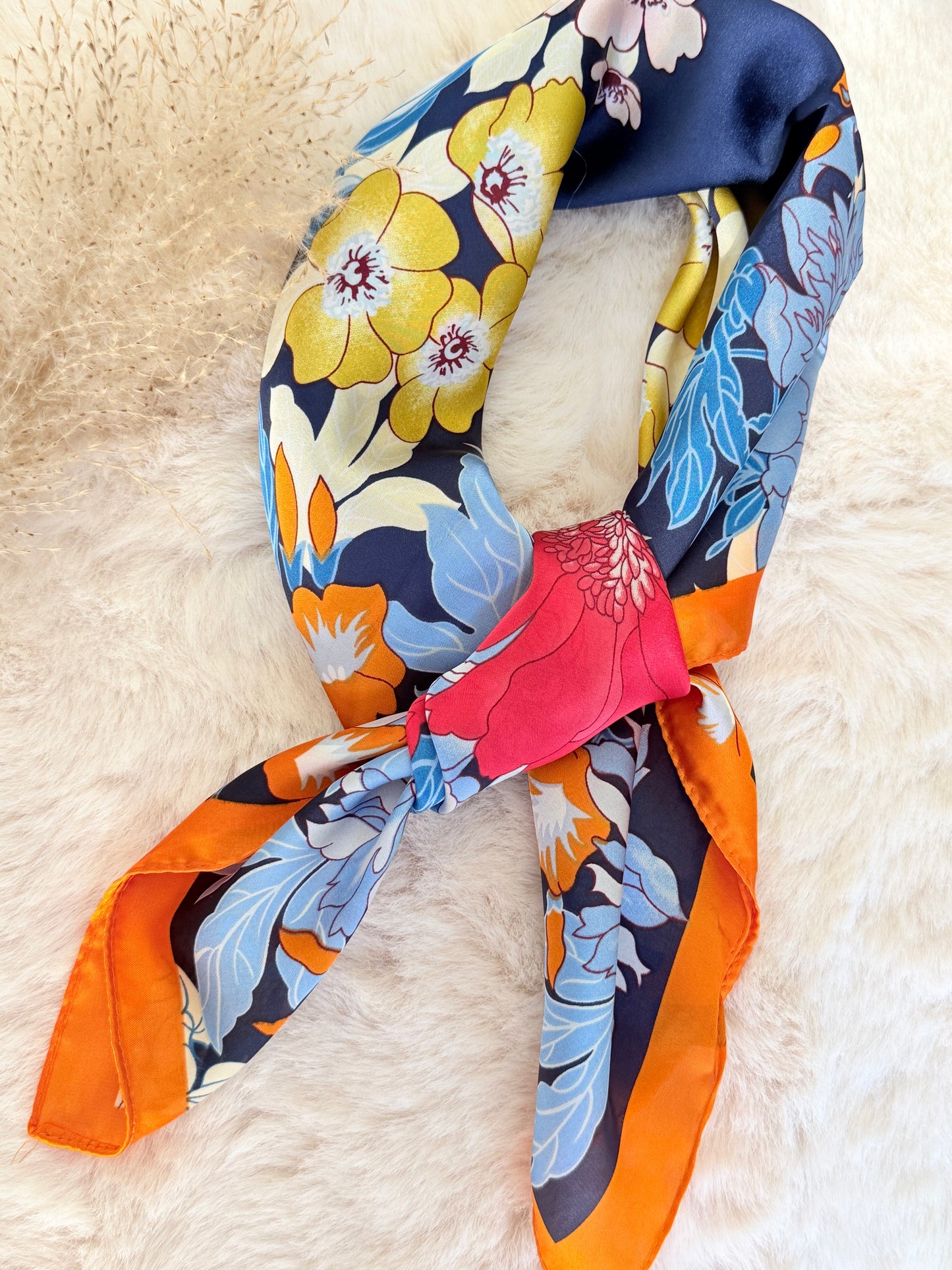 Foulard imprimé - jardin japonais