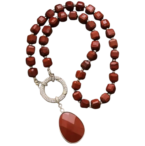 Collier Amaya - Jaspe Rouge