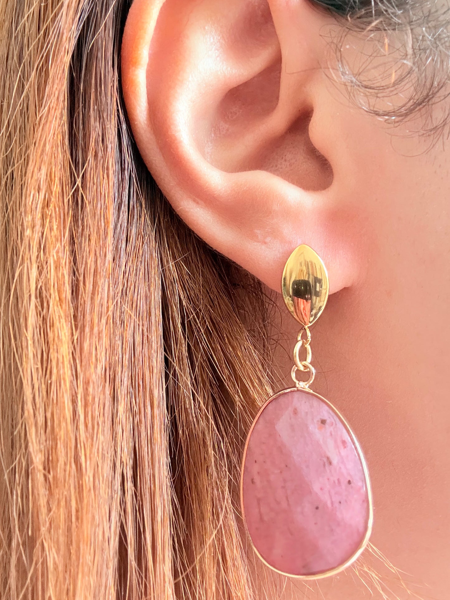 Boucles d’oreilles Rhodonite