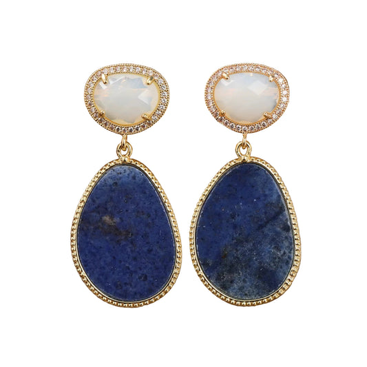 Boucles d’oreilles Ariel- Pierre de lune