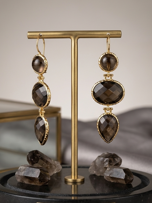 Boucles d’oreilles Dôme - Labradorite