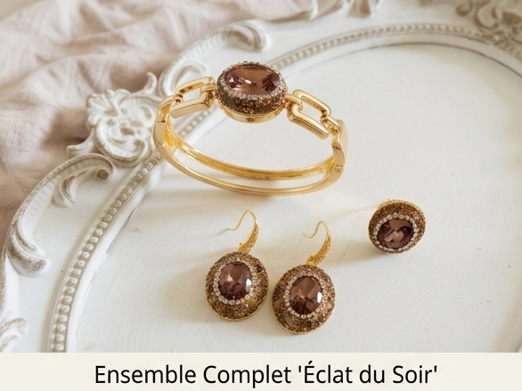 Boucles d’oreilles «  Eclats du Soir « 