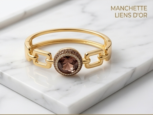 Bracelet manchette « Eclat du soir « 