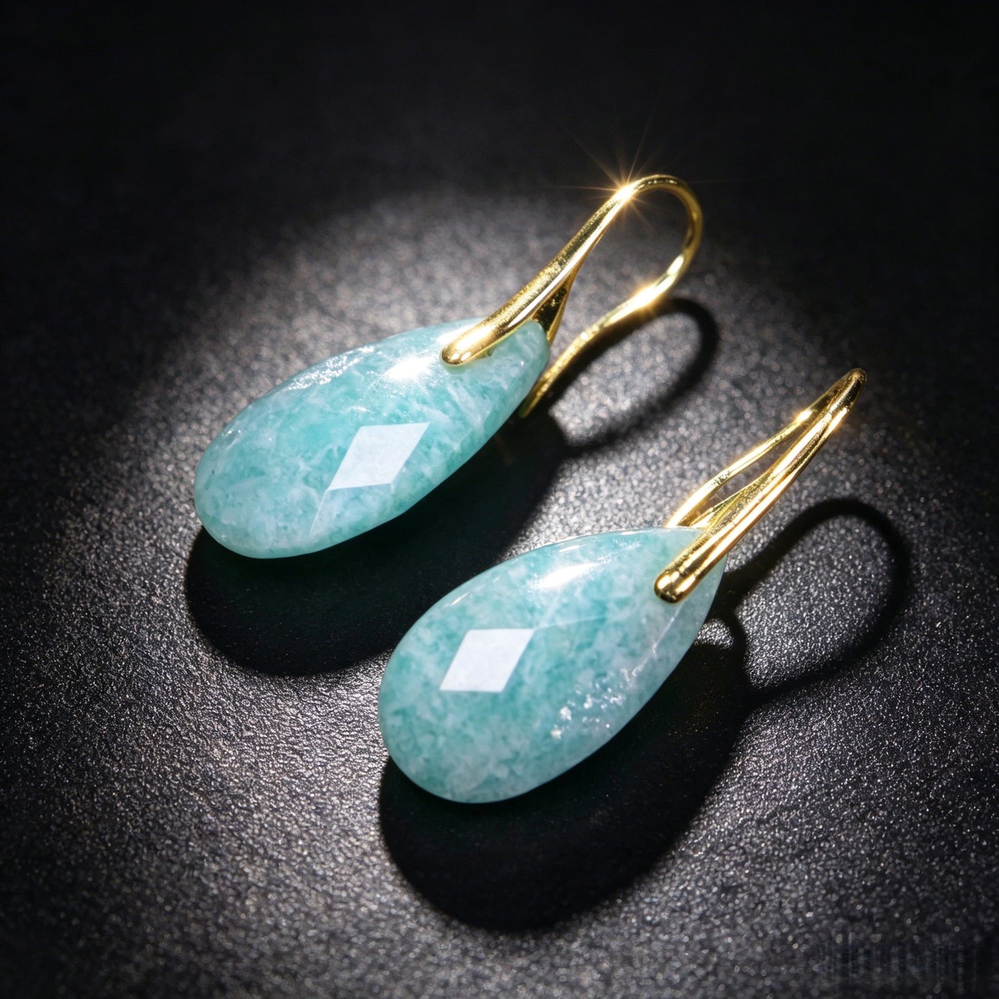 Boucles d’oreilles Gouttellettes Amazonite