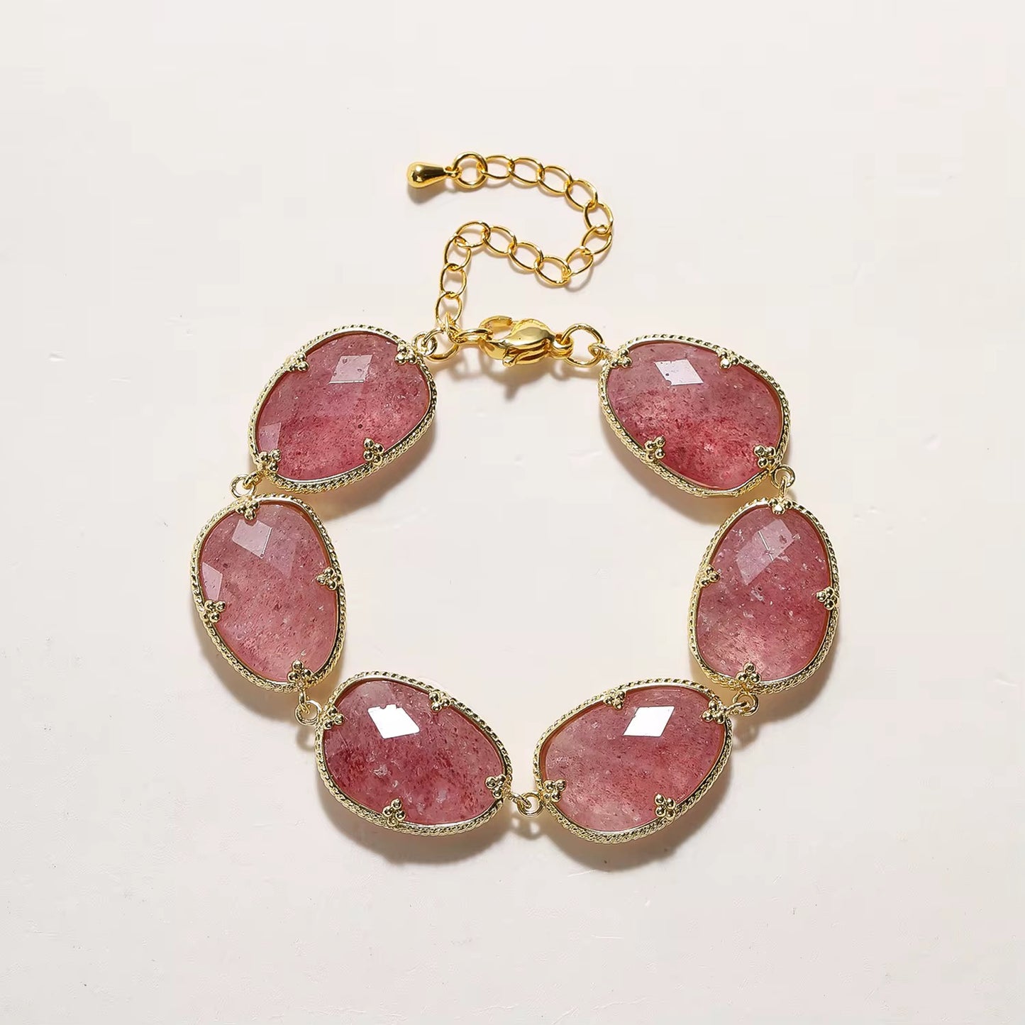 Bracelet Riviera - Quartz Rose