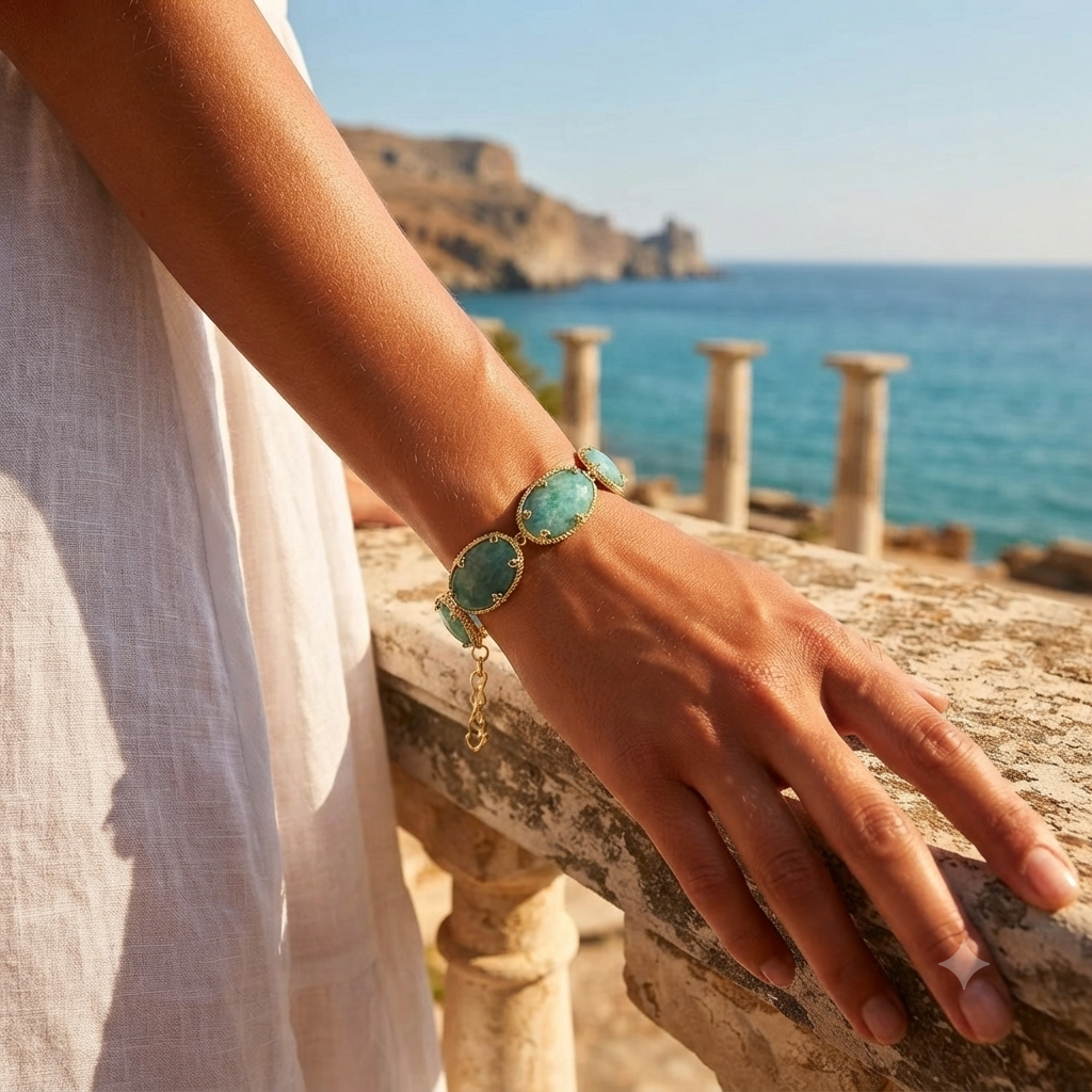 Bracelet Riviera - Pierre Amazonite